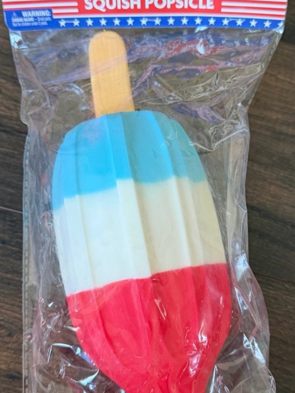 Sunny Days Squish Popsicle Sensory Toy - Red, White & Blue Squishy Popsicle